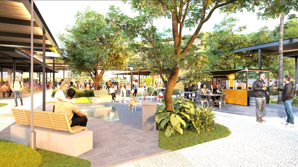 Passeio JotaEfe - Praça de Convivência, Espelho d'Água e Quiosques