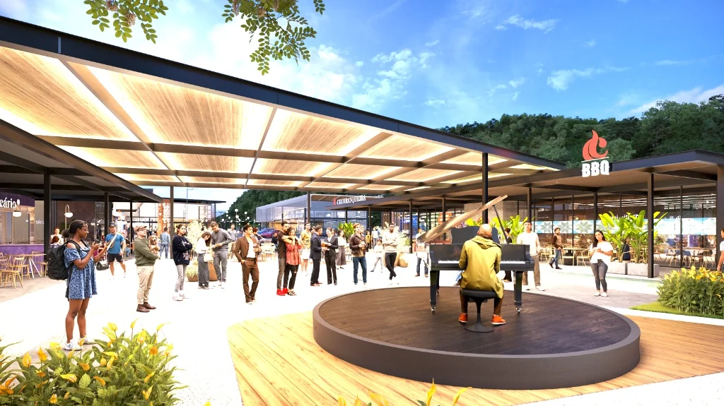 Passeio JotaEfe - Praça de Eventos e Cultura com Piano ao Ar Livre