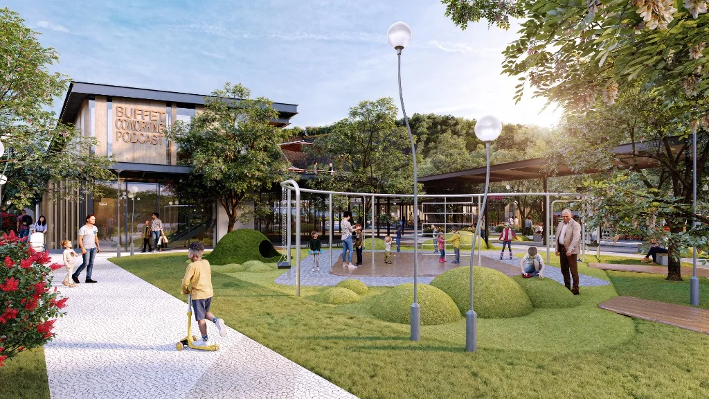 Passeio JotaEfe - Área de lazer infantil, playground e coworking